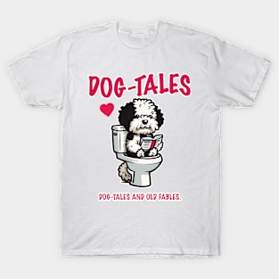 Dog reading on the toilet 95010 T-Shirt